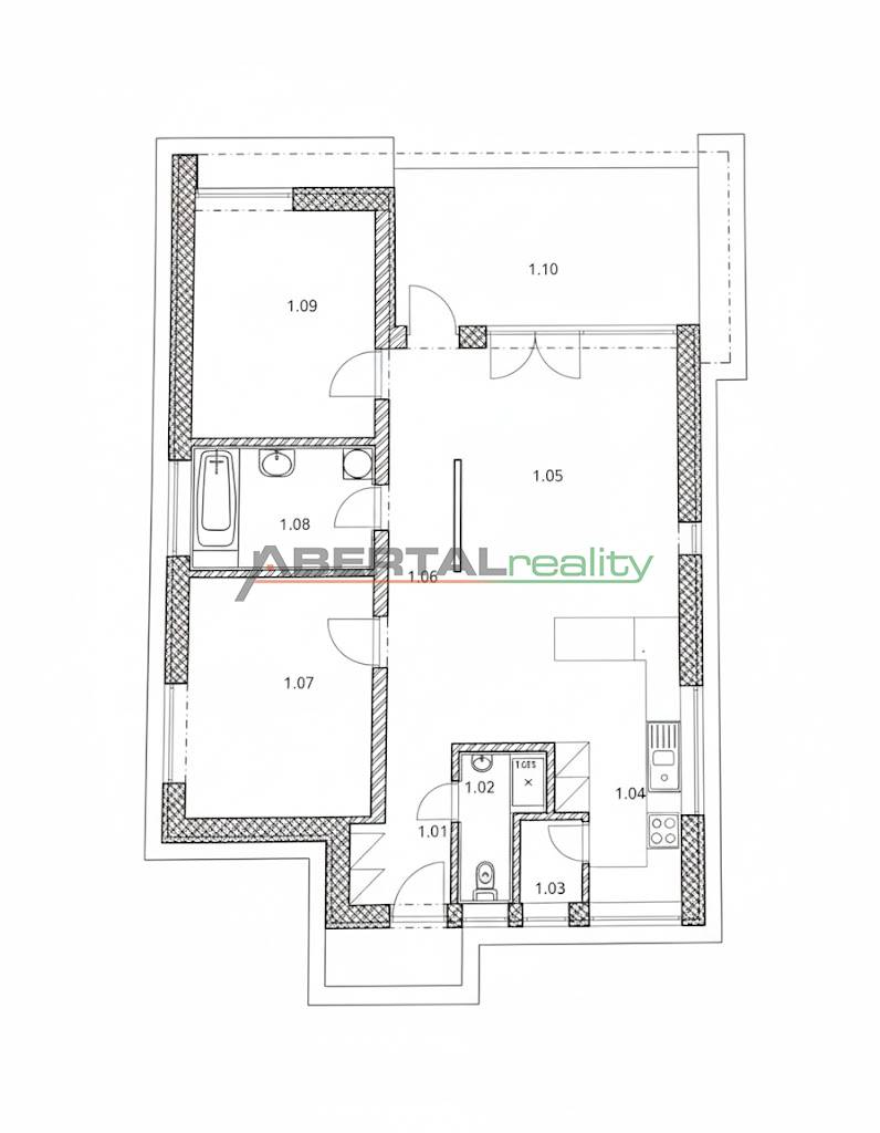 prenájom - 3 izbový rodinný dom, Chorvátsky Grob - Čierna voda, pôdorys.jpg